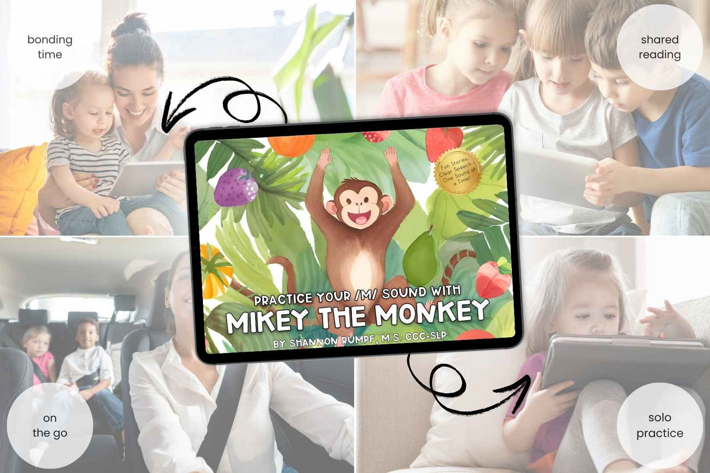 Mikey the Monkey Speech Sound eBook in different contexts.