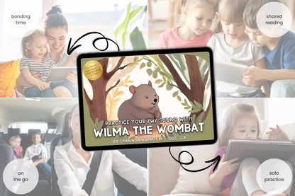 Wilma the Wombat speech sound eBook in different contexts